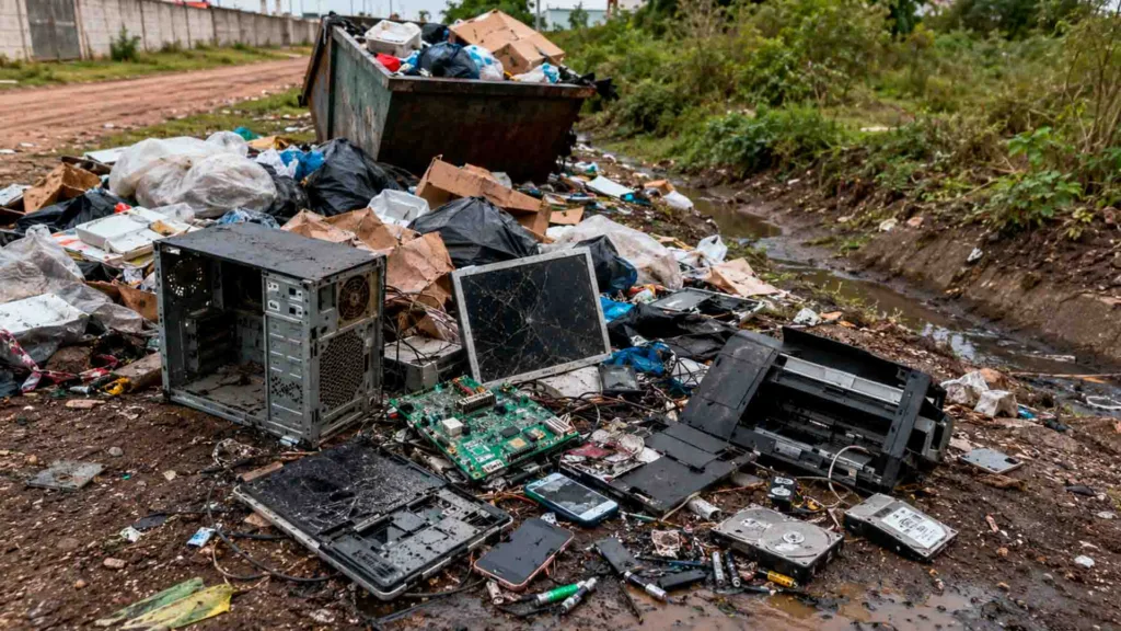 Quais erros aumentam os impactos ambientais do lixo eletrônico?